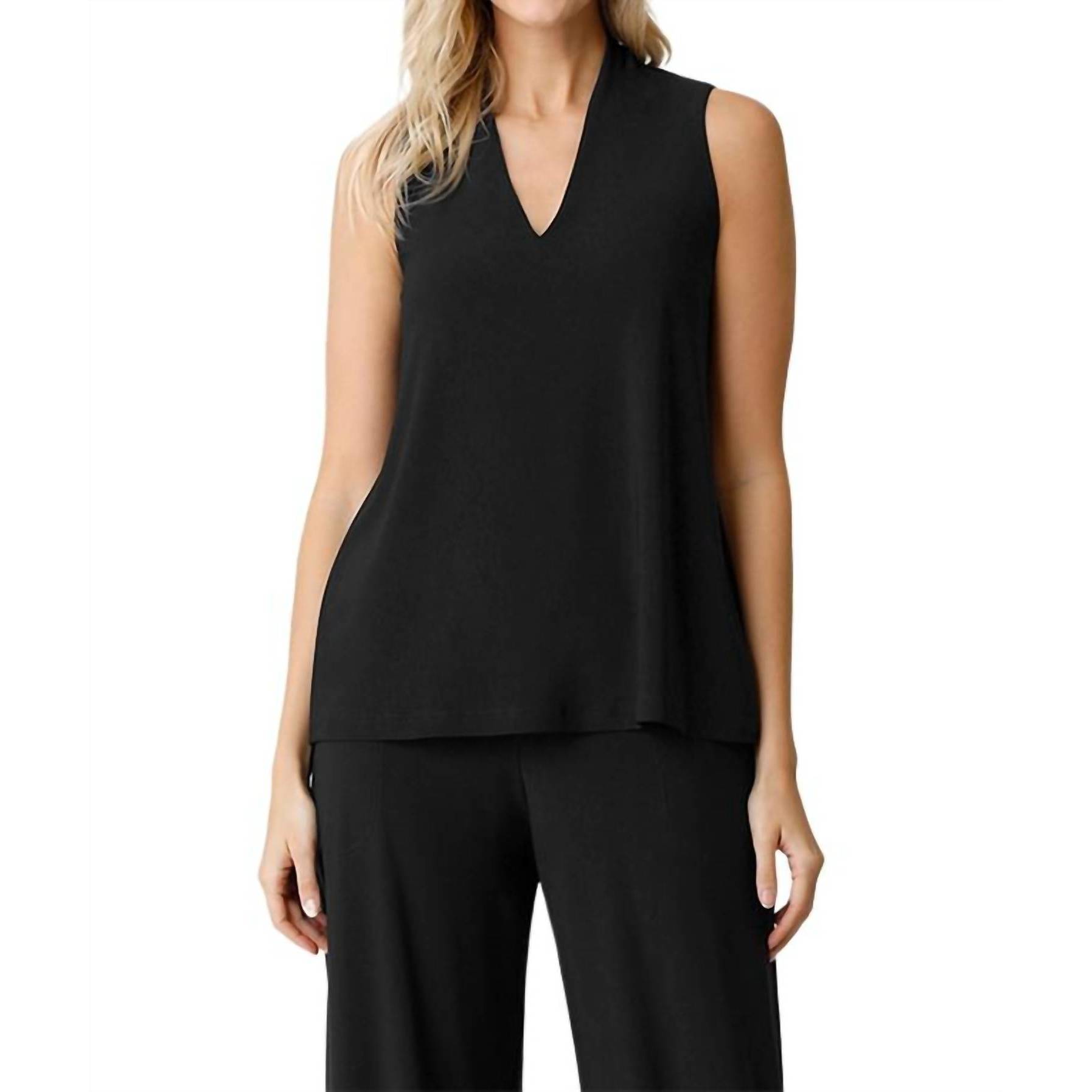 New Sympli Deep V Trapeze Tank In Black